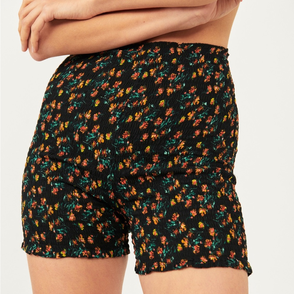 Free People Maia Smocked Shorts Floral